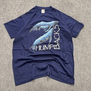 VTG Hump Back Whales T-Shirt Men's 2XL Fruit Of The Loom Single Stitch